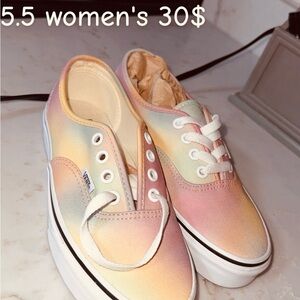 Vans Women's Pastel Ombre Canvas Sneakers - Pink Peach Cream